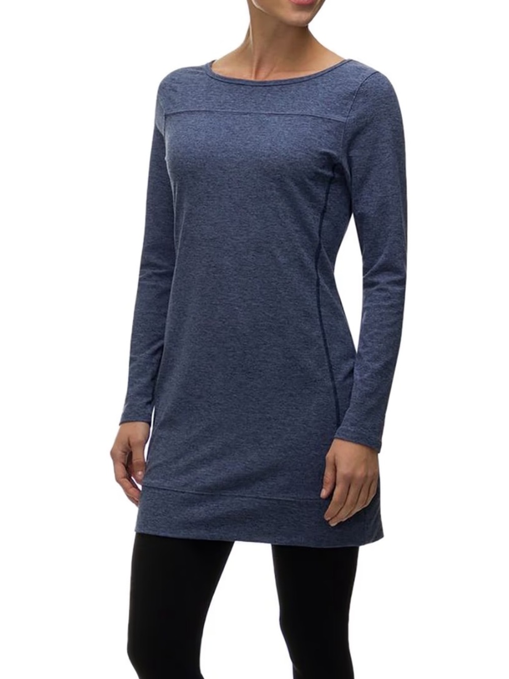Carve Designs Talora Dress Blue Long Sleeve Casual Athletic Athleisure Large